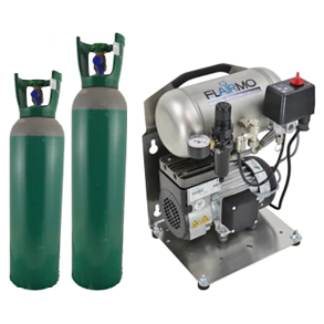 Co2 kulsyre flasker og Luftkompressorer