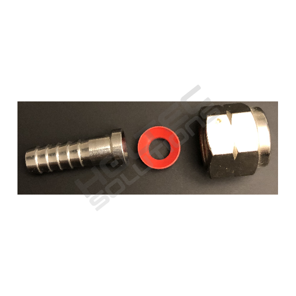 Nipple 7mm -  omlber 1/2-16 UNF - pakning rd