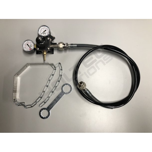 Co2 Station 1x4 bar - Hjtrykslange, Flaskeholder, Ngle