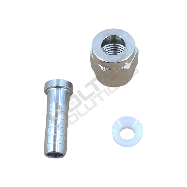 Nipple 7mm - oml�ber 7/16-20 UNF - pakning hvid