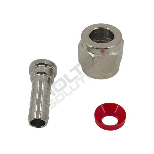 Nipple 7mm -  oml�ber 1/2-16 UNF - pakning r�d
