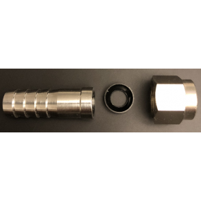 Nipple 13mm - omlber 5/8-18 UNF - pakning sort