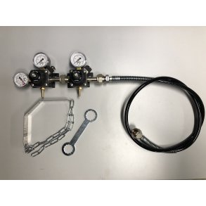 Co2 Station 2x4 bar - Hjtrykslange, Flaskeholder, Ngle