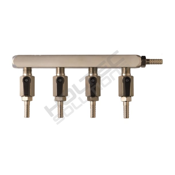 Manifold 4  kuglehane / 7mm fittings