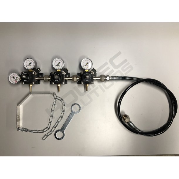 Co2 Station komplet til Postmix - 2x7bar, 1x4bar