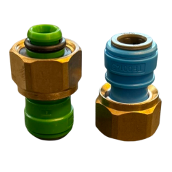 Lynkobling Gas 3/8 x 1/2 omlber med kontraventil