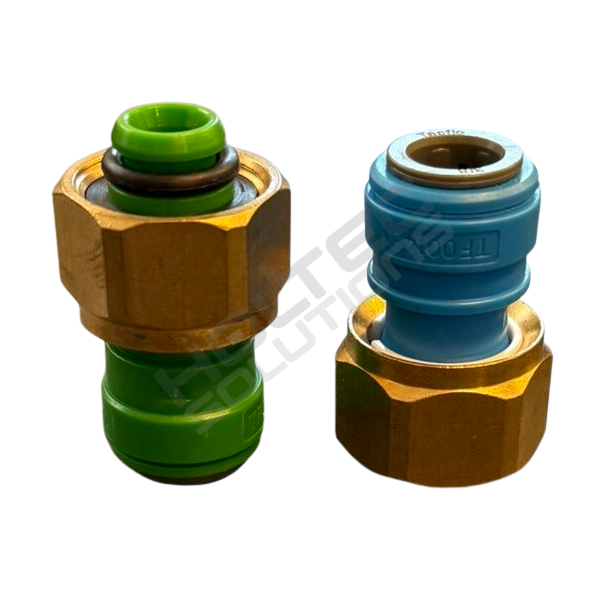 Lynkobling Gas 3/8 x 1/2 omlber med kontraventil