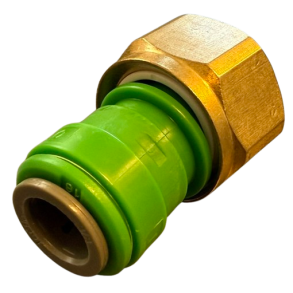 Lynkobling Gas 3/8 x 1/2 omlber med kontraventil