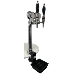 Bordkants sjle Excelsior Chrome 2 haner inkl. Frogeye Topskilt &amp; LED