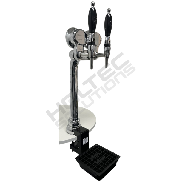 Bordkants sjle Excelsior Chrome 2 haner inkl. Frogeye Topskilt &amp; LED