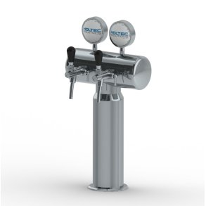 Bottleneck trn til 2 Haner Rustfrit/Poleret/Frogeye inkl. LED Lys