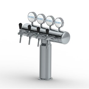 Bottleneck trn til 4 Haner Rustfrit/Poleret/Frogeye inkl. LED Lys