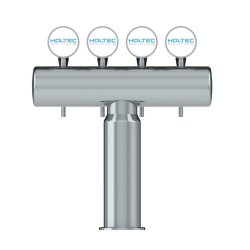 Bottleneck trn til 4 Haner Rustfrit/Poleret/Frogeye inkl. LED Lys