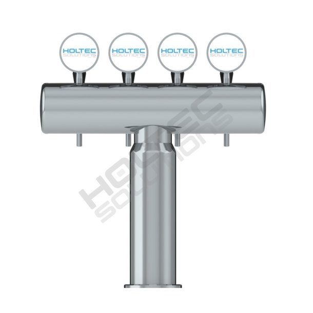Bottleneck trn til 4 Haner Rustfrit/Poleret/Frogeye inkl. LED Lys