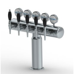 Bottleneck trn til 5 Haner Rustfrit/Poleret/Frogeye inkl. LED Lys