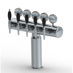 Bottleneck trn til 5 Haner Rustfrit/Poleret/Frogeye inkl. LED Lys