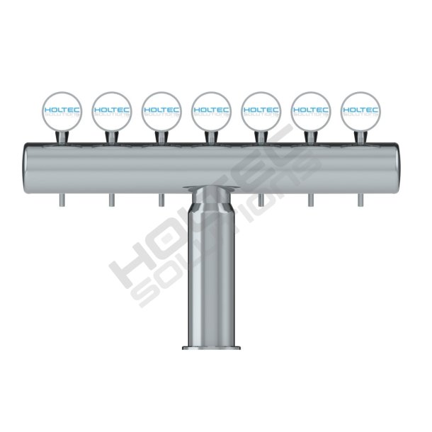 Bottleneck trn til 7 Haner Rustfrit/Poleret/Frogeye inkl. LED Lys