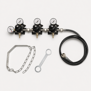 Co2 Station 3x4 bar - H�jtrykslange, Flaskeholder, N�gle