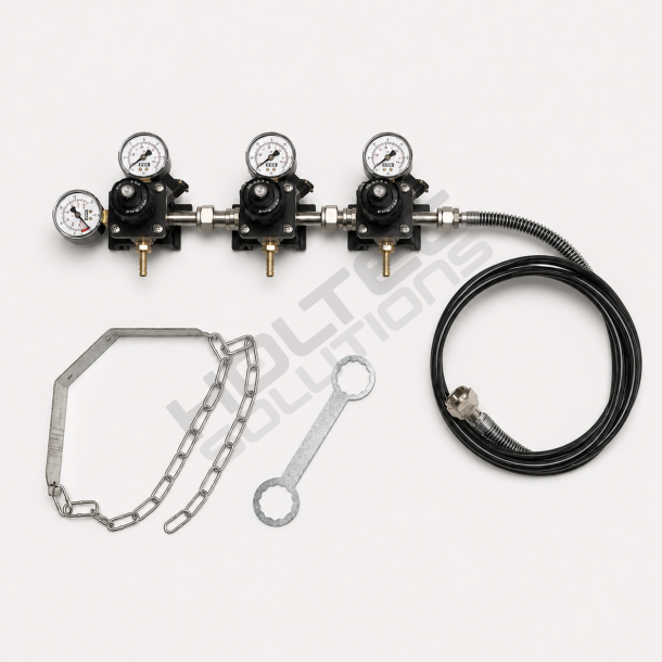 Co2 Station komplet til Postmix - 2x7bar, 1x4bar