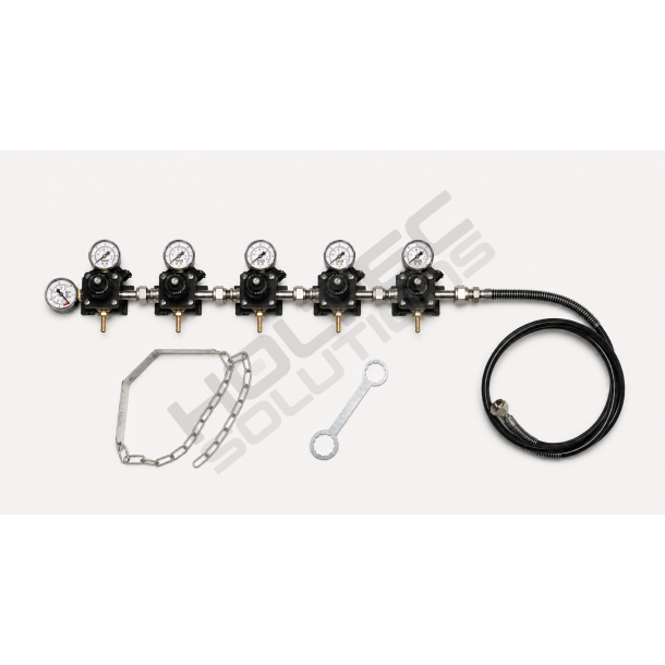 Co2 Station 5x4 bar - H�jtrykslange, Flaskeholder, N�gle