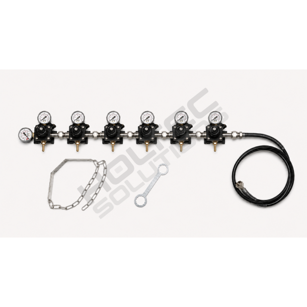 Co2 Station 6x4 bar - H�jtrykslange, Flaskeholder, N�gle