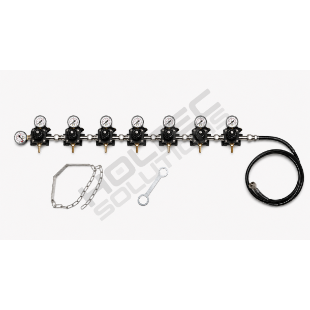 Co2 Station 7x4 bar - H�jtrykslange, Flaskeholder, N�gle