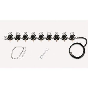 Co2 Station 9x4 bar - H�jtrykslange, Flaskeholder, N�gle