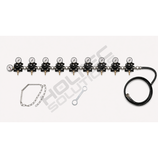 Co2 Station 9x4 bar - H�jtrykslange, Flaskeholder, N�gle