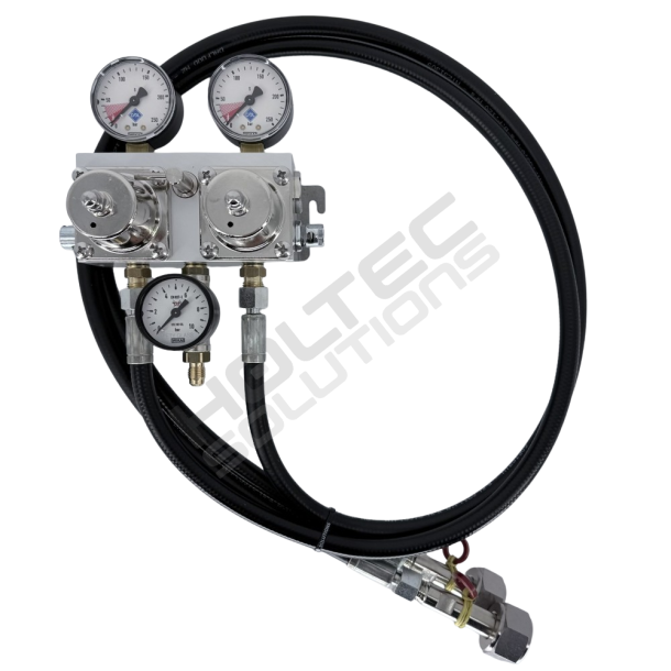 Co2 flaske omskifter inkl. slanger