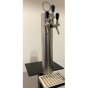 Bordkant trn med 3 haner og spildbakke