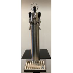 Bordkant trn med 3 haner og spildbakke