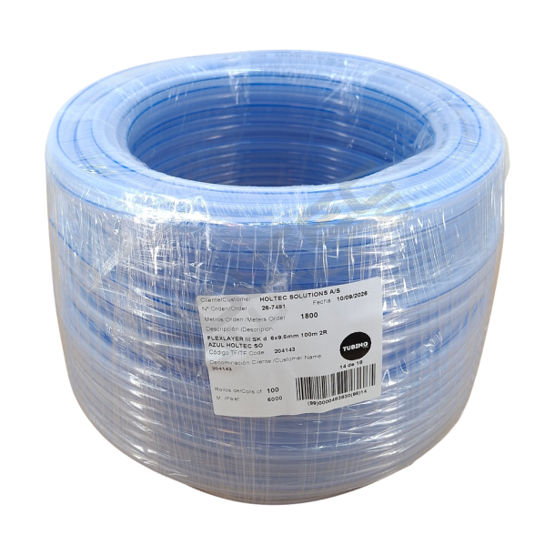1/4x3/8 FlexLayer III - Fleksibel H�rd slange 100m - Bl�