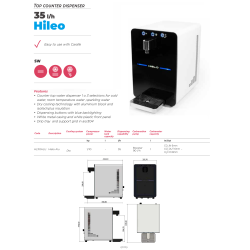 Hielo drikkevandskler - bordmodel med koldt vand &amp; brus