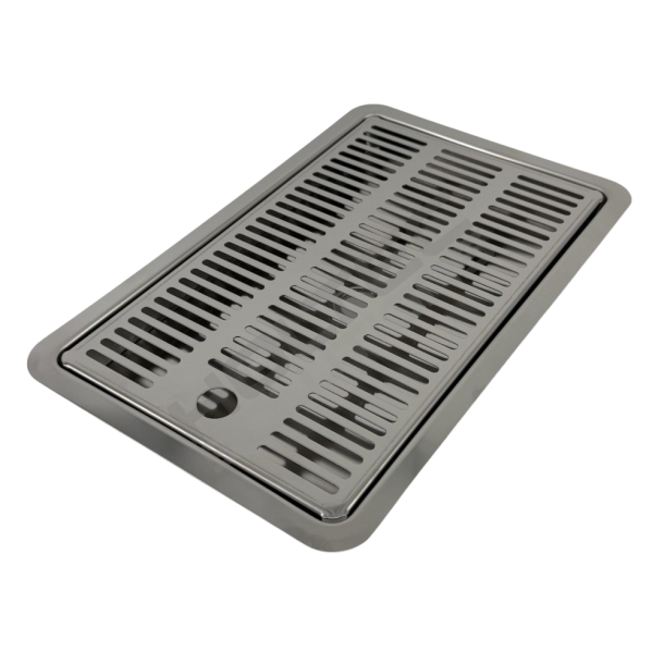 Spildbakke SS 30X18 med AFL�B INDBYG