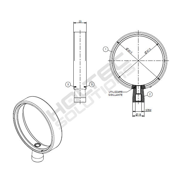 81,5mm Topring til Frogeye Gold m. O-ring