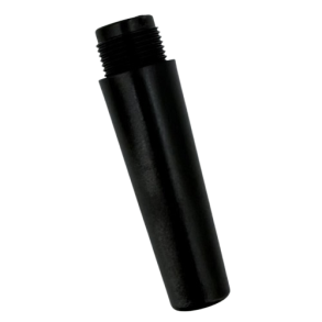 Udl�bstud sort plastik med gevind