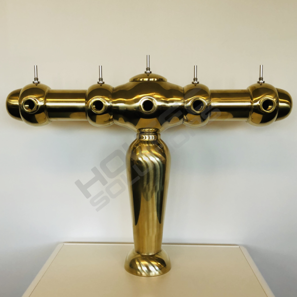 Kugletrn 5 Messing  LED lys