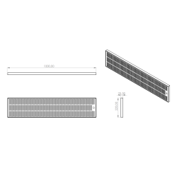 Spildbakke SS 100x22 BORD