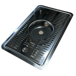 Spildbakke SS 30X18 med SPUL INDBYG