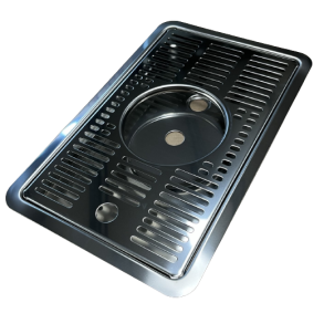 Spildbakke SS 30X18 med SPUL INDBYG