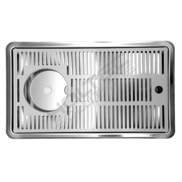 Spildbakke SS 40x22 med SPUL INDBYG