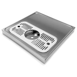 Spildbakke SS 800x400x40 med Spul/Aflb