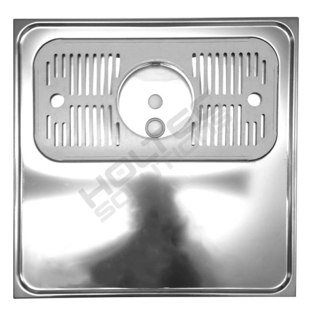 Spildbakke SS 800x400x40 med Spul/Aflb