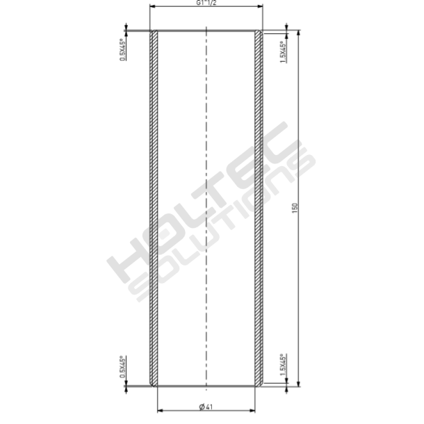 Gevindrr messing 1 1/2" - 150mm