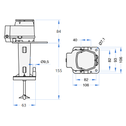 Omrrmotor MID4 til Water 80/120