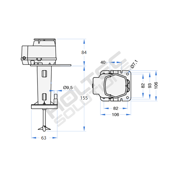 Omrrmotor MID4 til Water 80/120