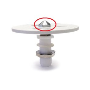 Top/m�trik til glasspul med plastskive