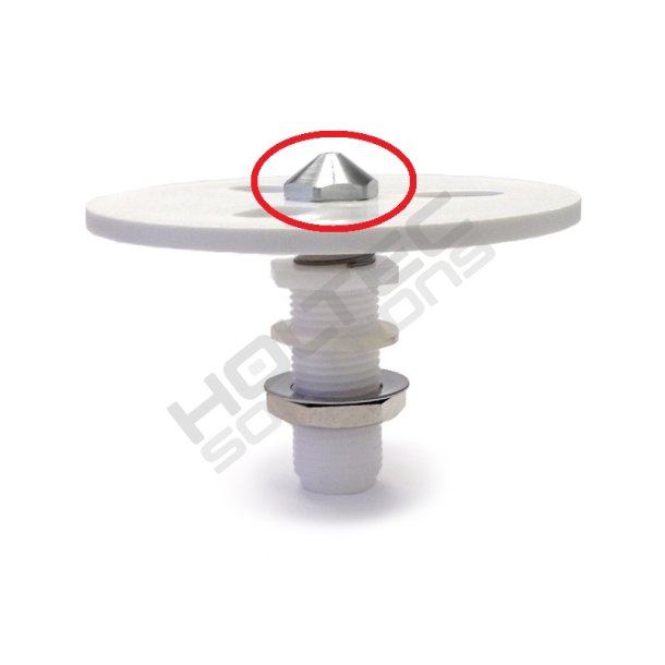 Top/m�trik til glasspul med plastskive